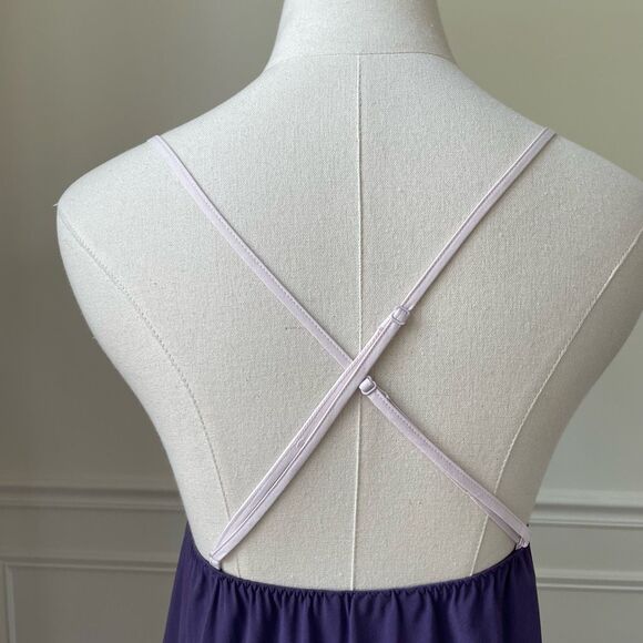 Victoria’s Secret Purple Pink Cross Back Chemise Nightie Lingerie M - Picture 3 of 6
